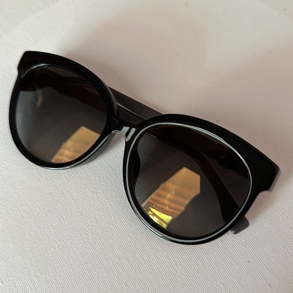 FENDI Fun Fair FF 0268 807 FQ Black Cat Eye Round Sunglasses Mirror lens no case - Picture 17 of 17